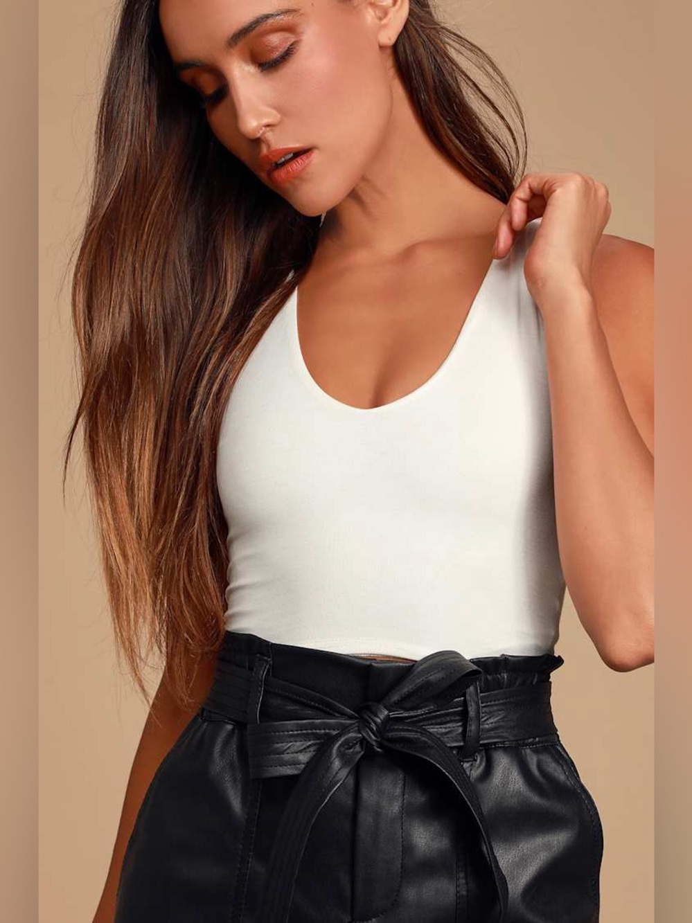 Lulus Basics Feel Like Dancing White Crop Top Size S NWT